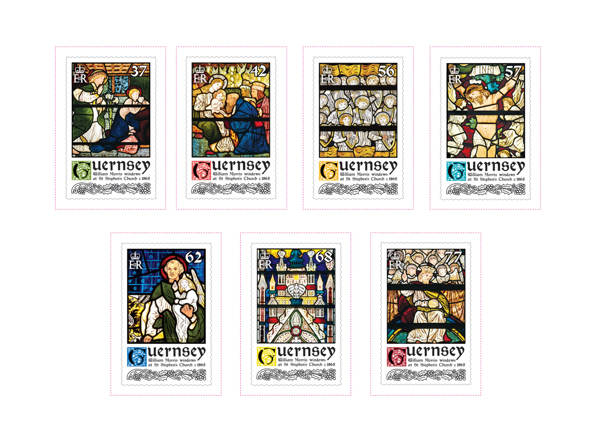 Set of 7 stamps